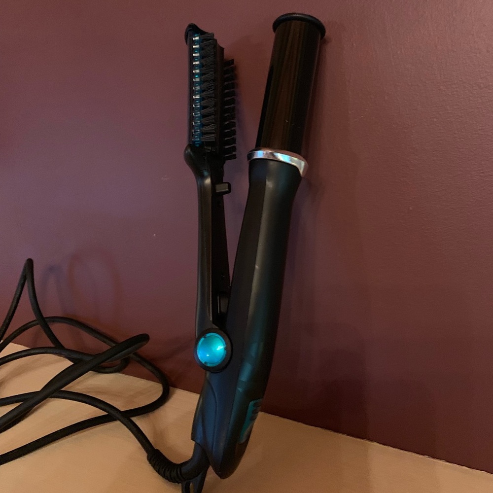 Rotating Curling Iron and Brush